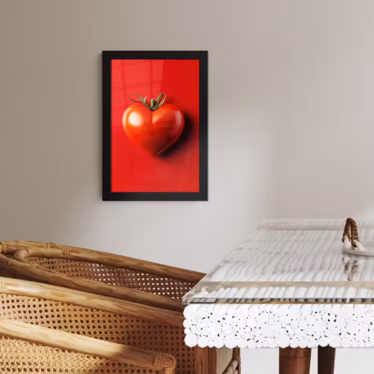 Poster met lijst - Tomaat - Rood - Hart — 2