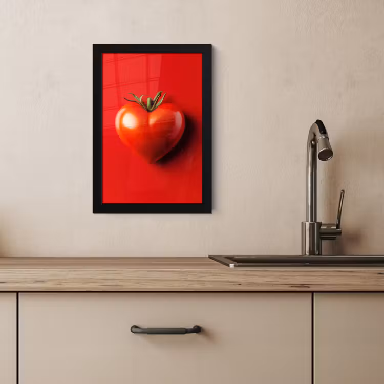 Poster met lijst - Tomaat - Rood - Hart — 3