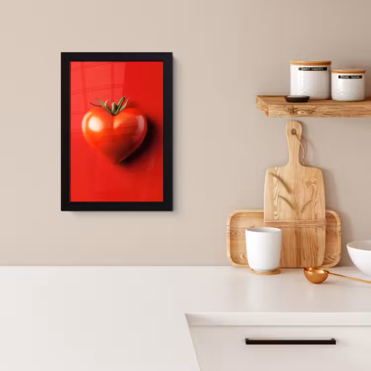 Poster met lijst - Tomaat - Rood - Hart — 4