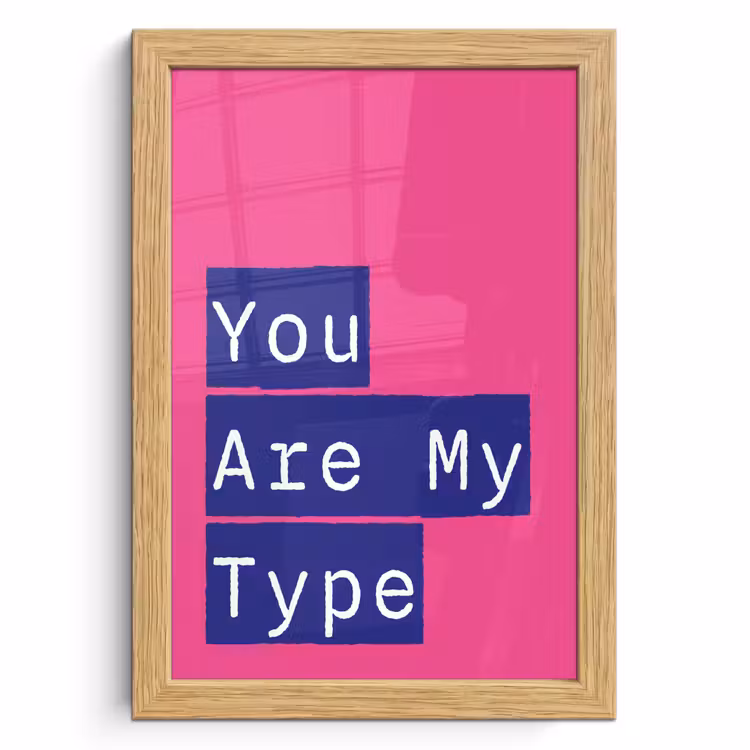 Poster met lijst - Valentijn - Tekst - Love — 1