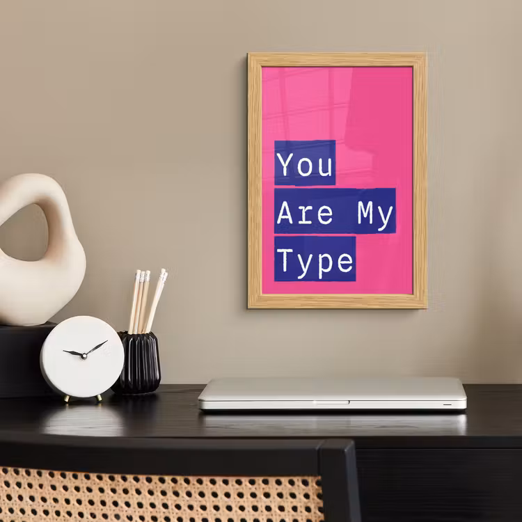 Poster met lijst - Valentijn - Tekst - Love — 2