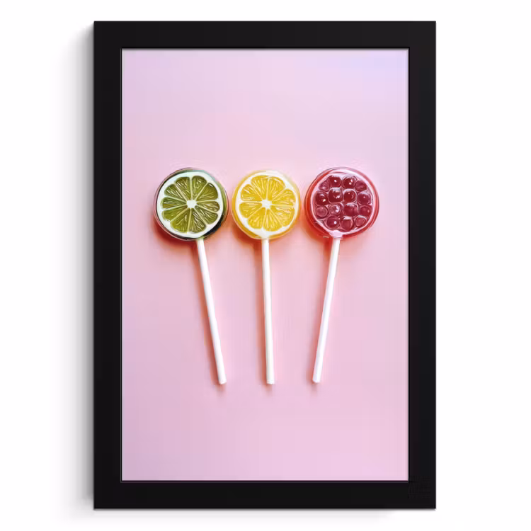 Poster met lijst - Lolly - Snoep - Citrus — 1