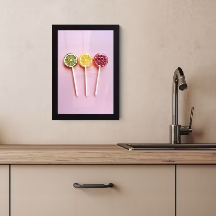 Poster met lijst - Lolly - Snoep - Citrus — 3