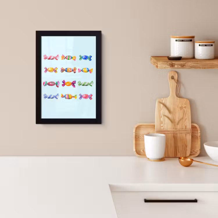 Poster met lijst - Snoepjes - Realistisch - Kleurrijk — 2