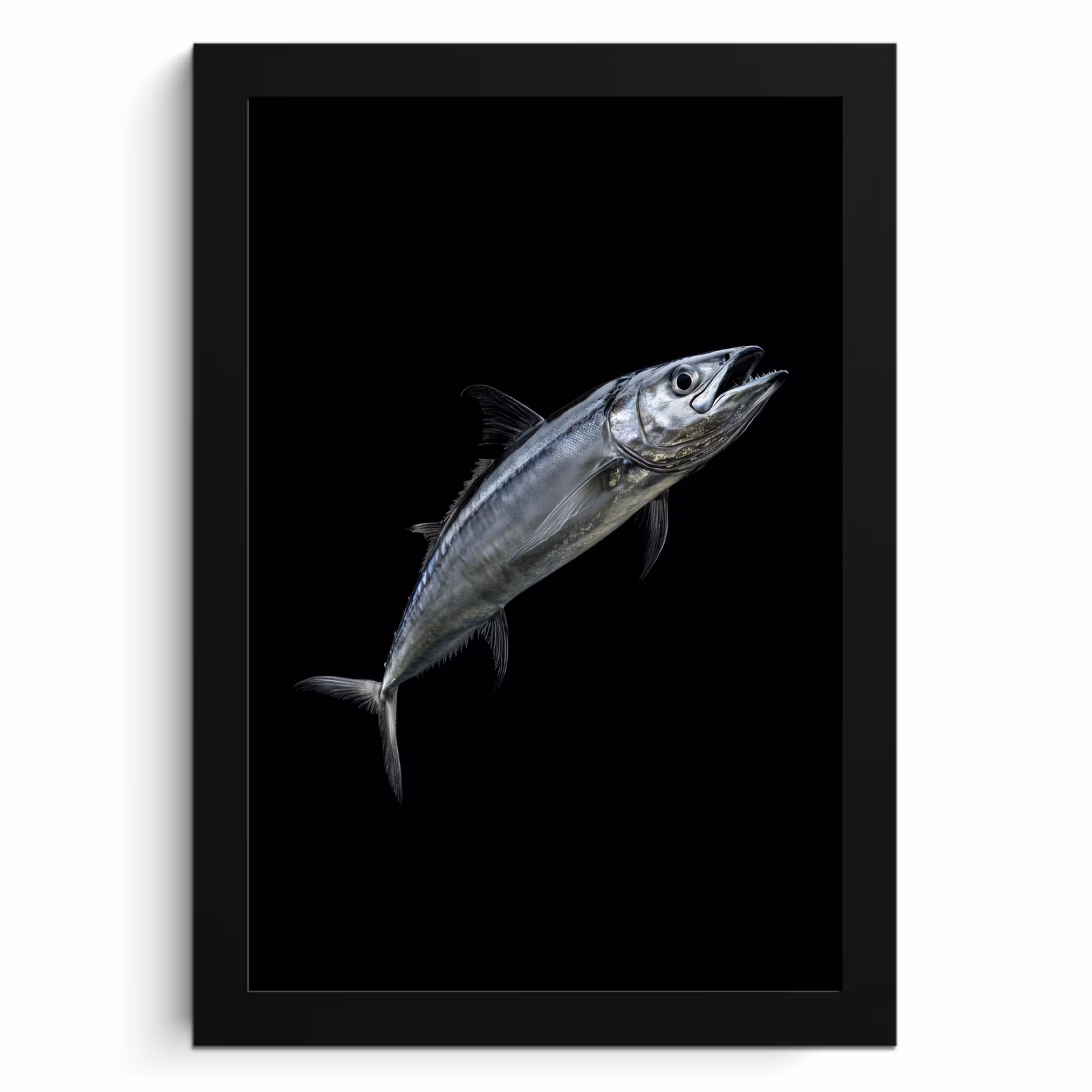 Poster met lijst - Makreel - Vis - Zwart — 1