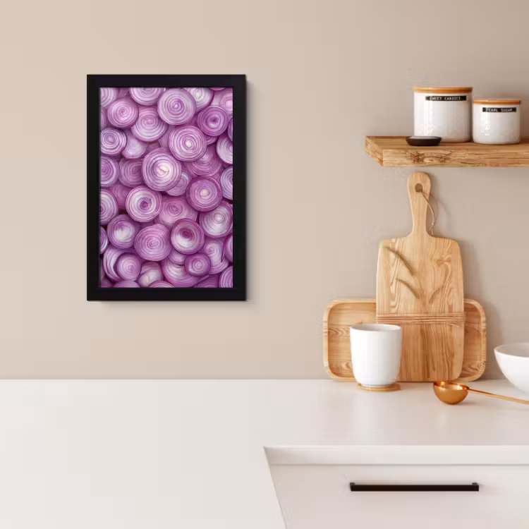 Poster met lijst - Paars - Uien - Close up — 3