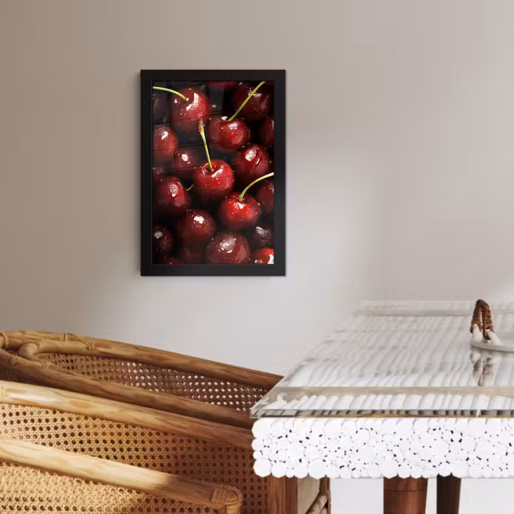 Poster met lijst - Rood - Fruit - Kersen — 2