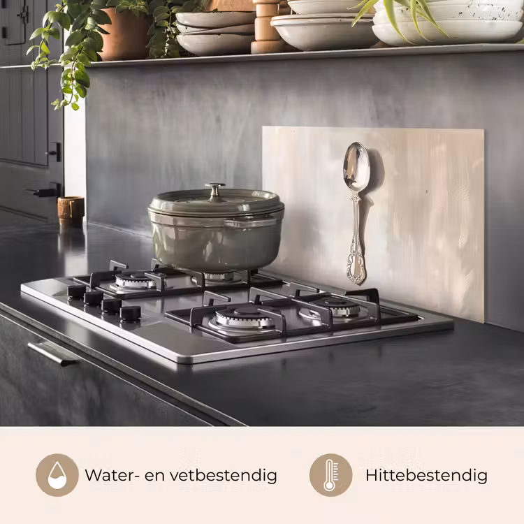 Spatscherm keuken - Lepel - Verf - Zilver — 2