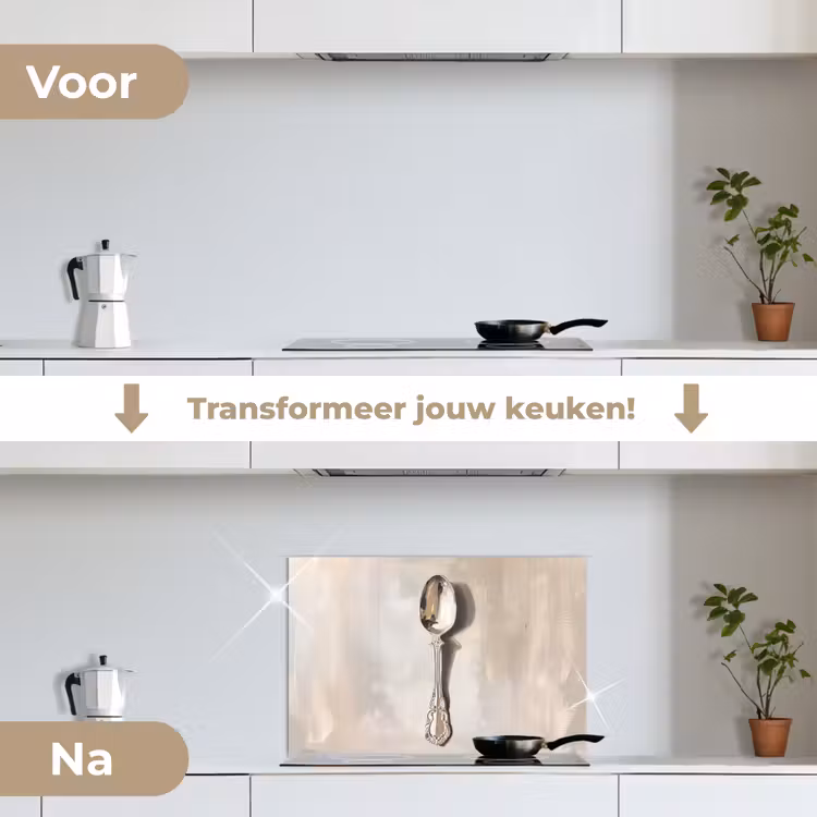 Spatscherm keuken - Lepel - Verf - Zilver — 7
