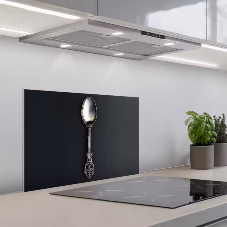 Spatscherm keuken - Lepel - Zilver - Metaal — 1