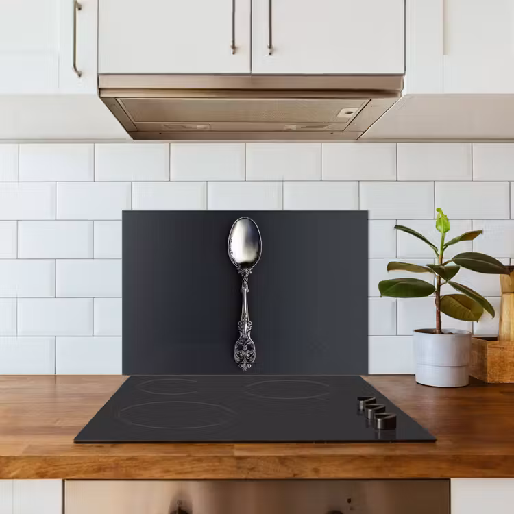 Spatscherm keuken - Lepel - Zilver - Metaal — 3