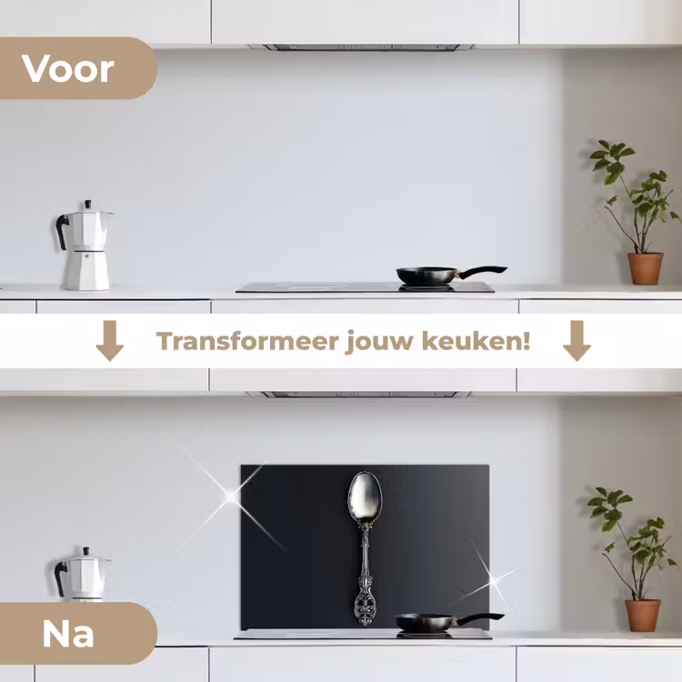 Spatscherm keuken - Lepel - Zilver - Metaal — 7