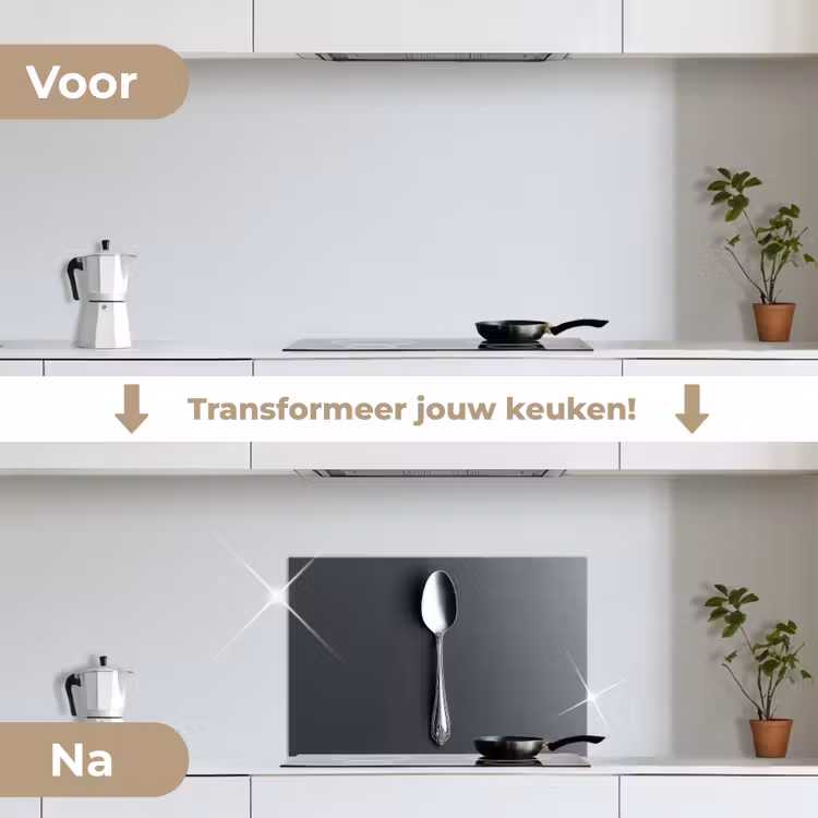 Spatscherm keuken - Zilver - Metaal - Lepel — 7