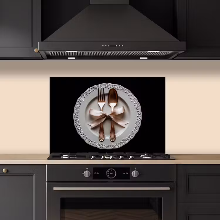 Spatscherm keuken - Rose - Strik - Bestek — 5