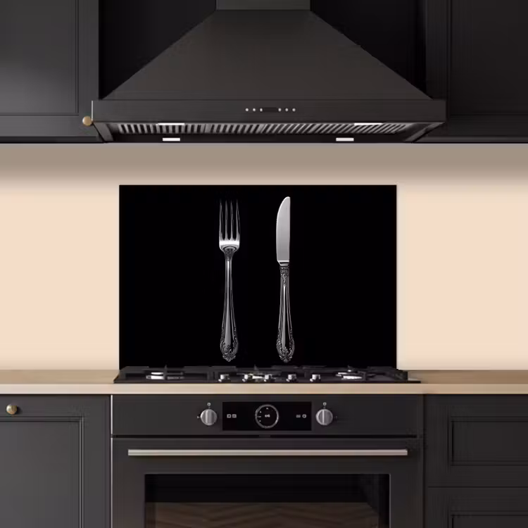 Spatscherm keuken - Vork - Mes - Zilver — 5