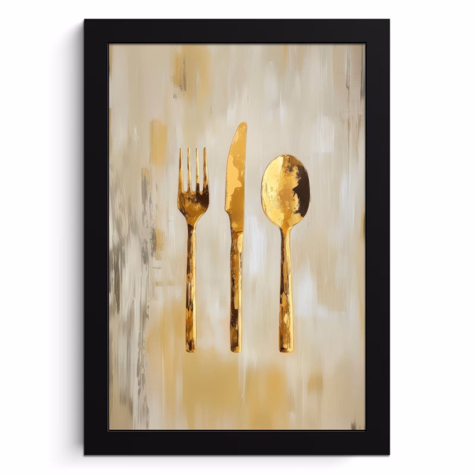 Poster met lijst - Verf - Goud - Bestek — 1