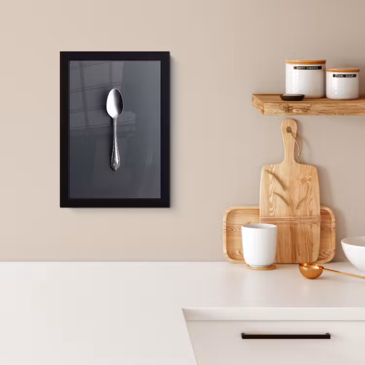 Poster met lijst - Zilver - Metaal - Lepel — 3
