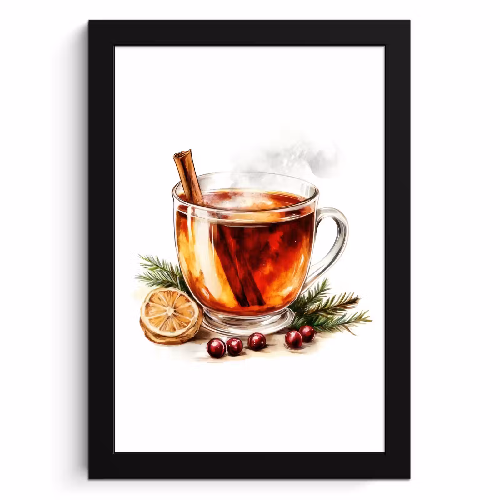 Poster met lijst - Thee - Warm - Winter - Sfeer — 1
