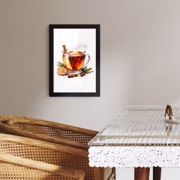 Poster met lijst - Thee - Warm - Winter - Sfeer — 3
