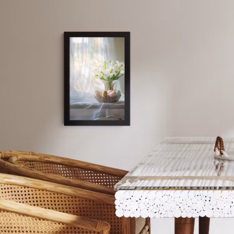 Poster met lijst - Vaas - Eieren - Bloemen — 4