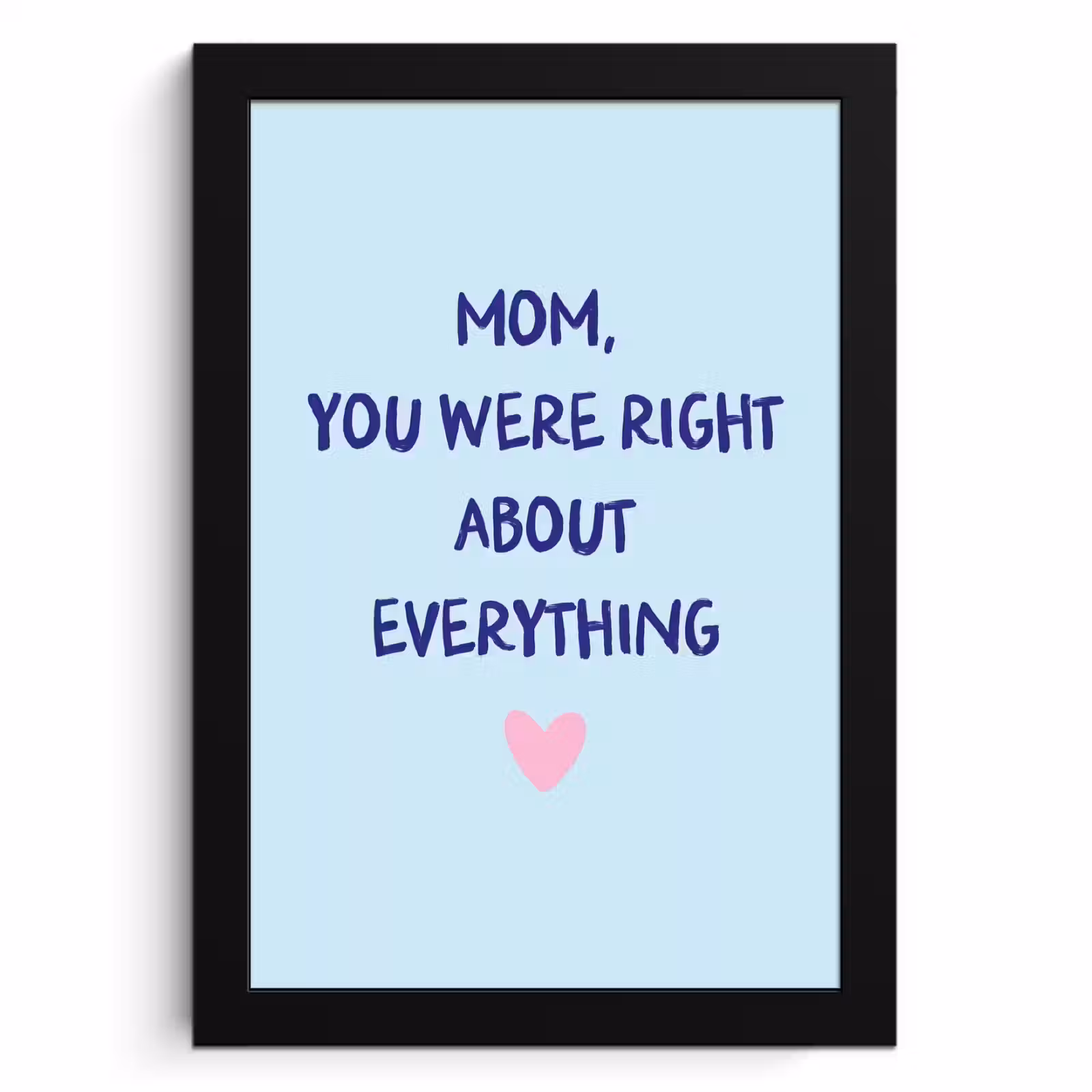 Poster met lijst - Moeder - Quote - Blauw — 1