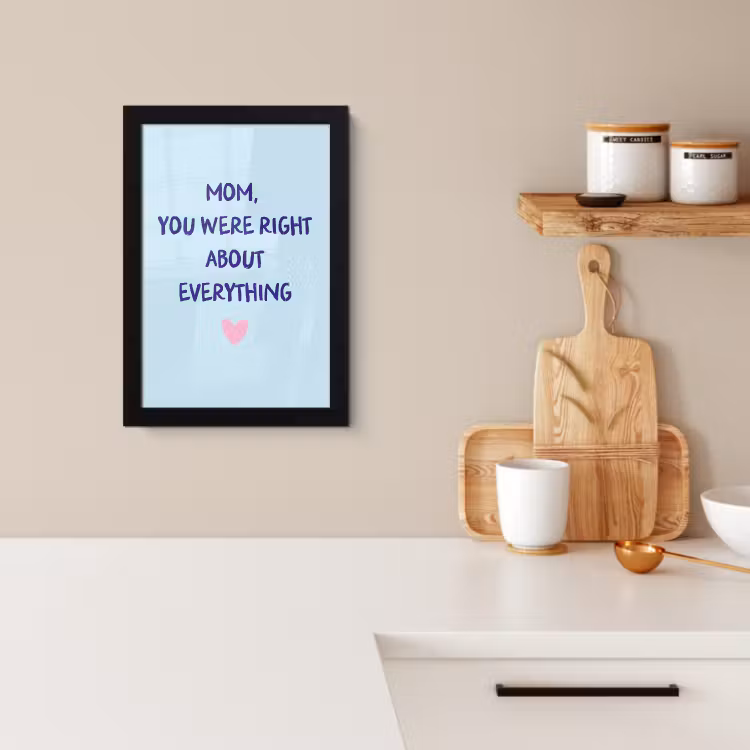 Poster met lijst - Moeder - Quote - Blauw — 4