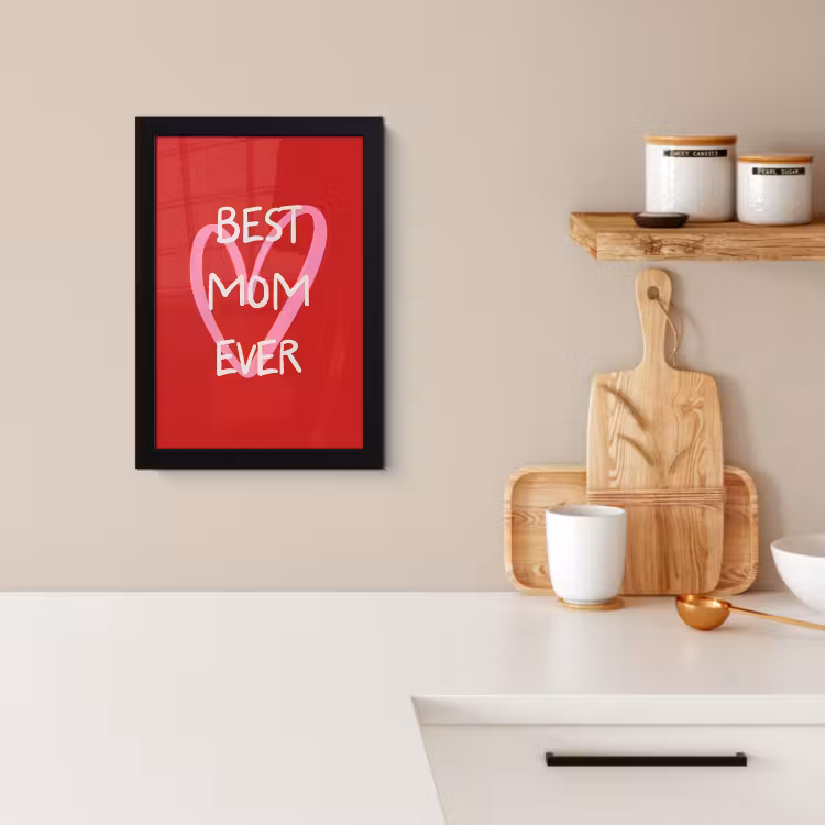 Poster met lijst - Moeder - Quote - Hartje - Rood — 4