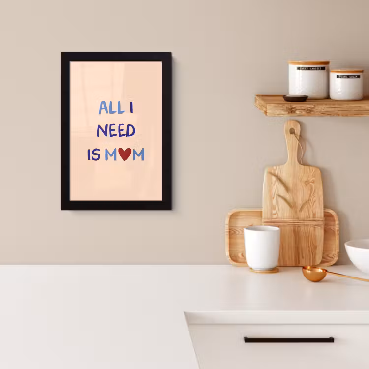 Poster met lijst - Moeder - Tekst - Hartje - Rood — 2