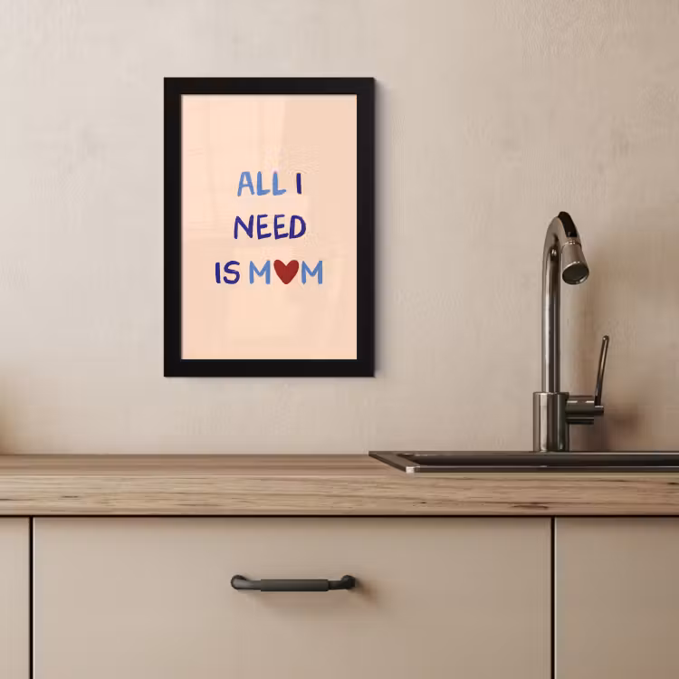 Poster met lijst - Moeder - Tekst - Hartje - Rood — 3