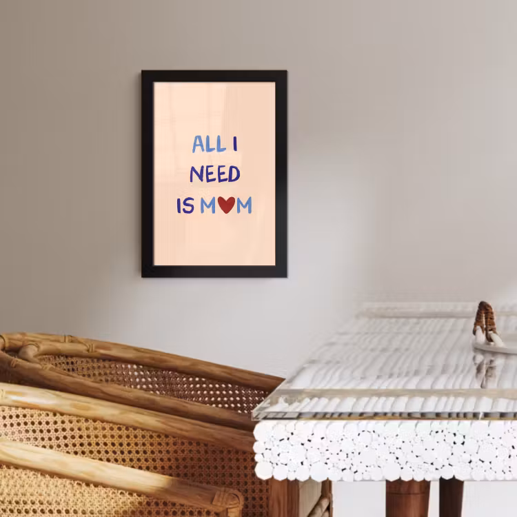 Poster met lijst - Moeder - Tekst - Hartje - Rood — 4
