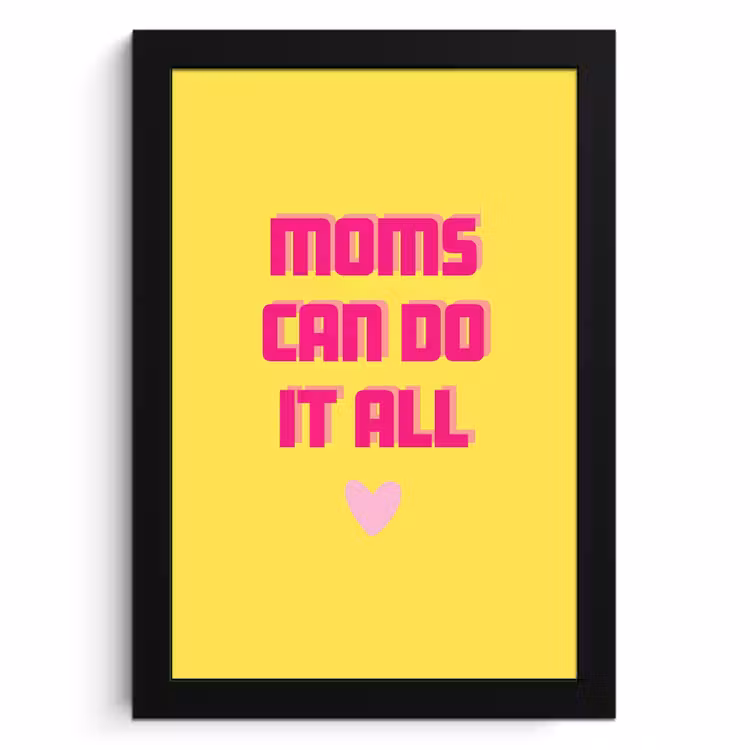 Poster met lijst - Quote - Moeder - Hartje - Roze — 1