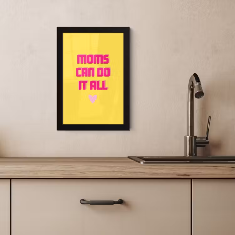 Poster met lijst - Quote - Moeder - Hartje - Roze — 3