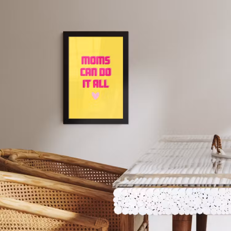 Poster met lijst - Quote - Moeder - Hartje - Roze — 4