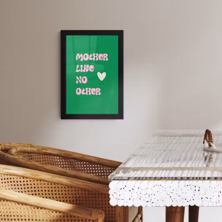 Poster met lijst - Tekst - Hartje - Moeder - Groen — 4