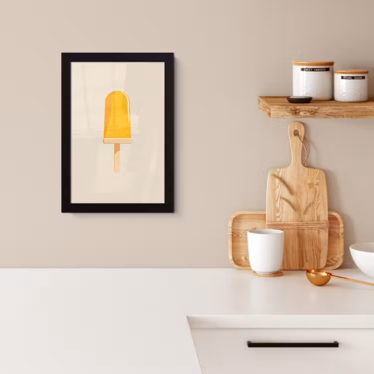 Poster met lijst - Oranje - Stokje - Waterijsje — 2
