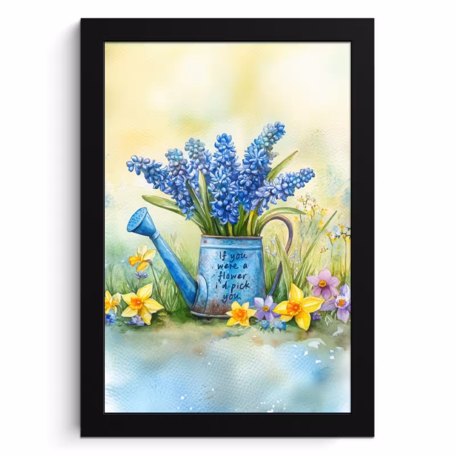 Poster met lijst - Lavendelbloemen - Quote - Gieter — 1