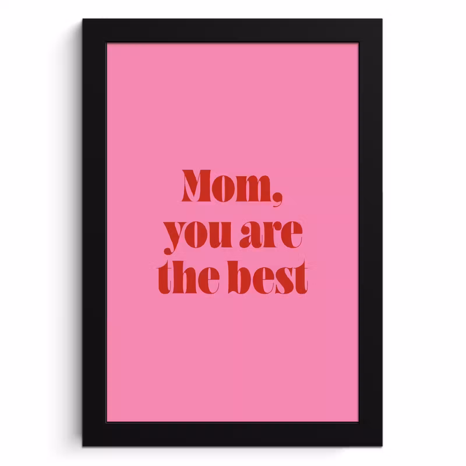 Poster met lijst - Moeder - Boodschap -Roze — 1