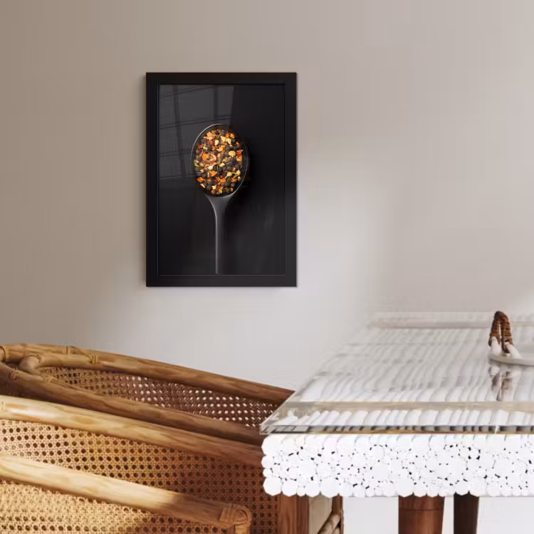 Poster met lijst - Kruiden - Zwart - Lepel — 2