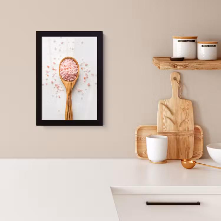Poster met lijst - Lepel - Zout - Roze — 3
