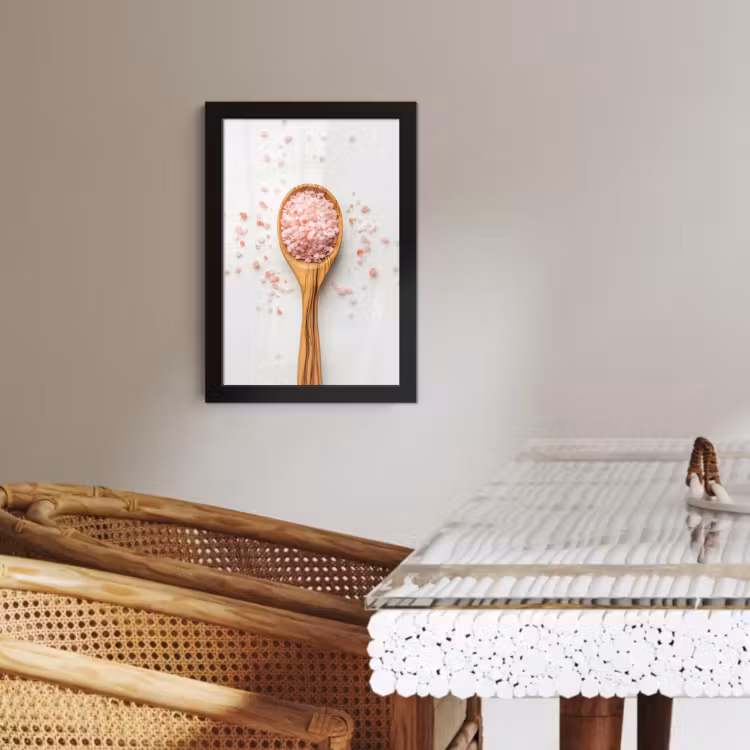 Poster met lijst - Lepel - Zout - Roze — 4