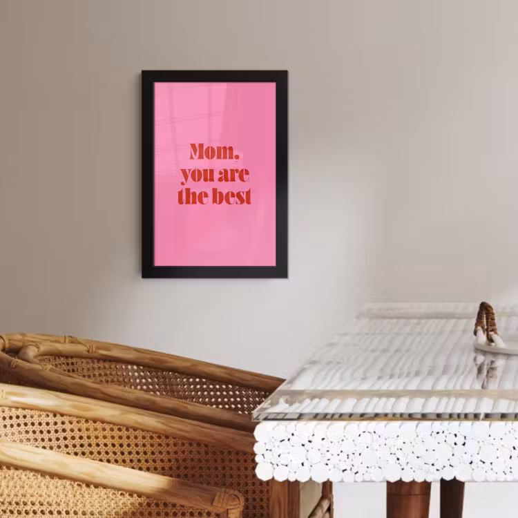 Poster met lijst - Moeder - Boodschap -Roze — 4