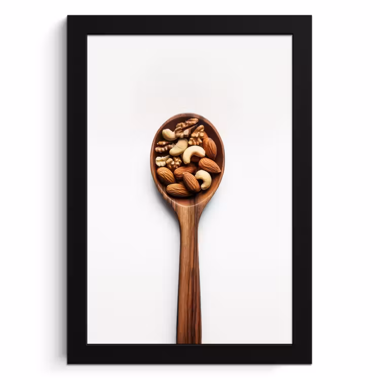 Poster met lijst - Noten - Wit - Hout — 1