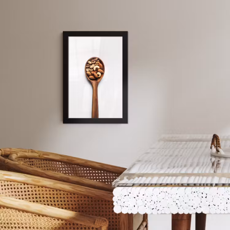 Poster met lijst - Noten - Wit - Hout — 4