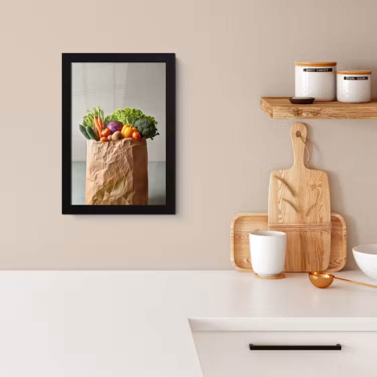 Poster met lijst - Papieren - Boodschappen - Groente - Kleurrijk — 4