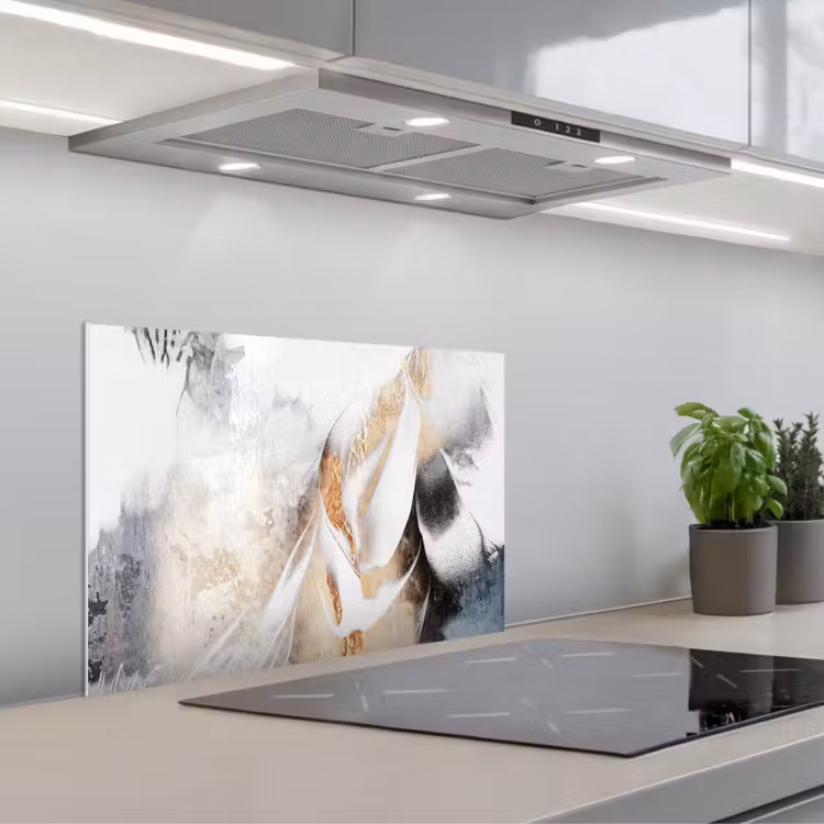 Spatscherm keuken - Abstract - Gold - Design - Luxe — 1