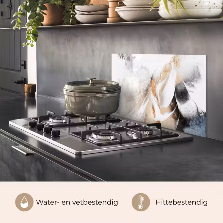 Spatscherm keuken - Abstract - Gold - Design - Luxe — 2