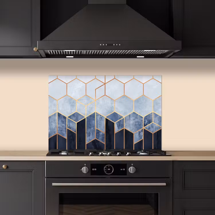 Spatscherm keuken - Hexagon - Gold - Luxe - Patronen — 5