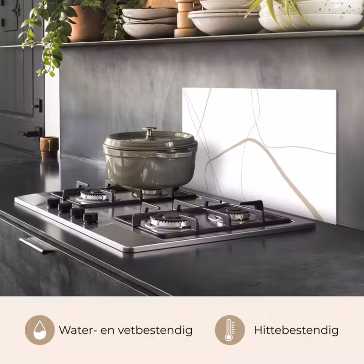 Spatscherm keuken - Abstract - Minimalisme - Line art — 2