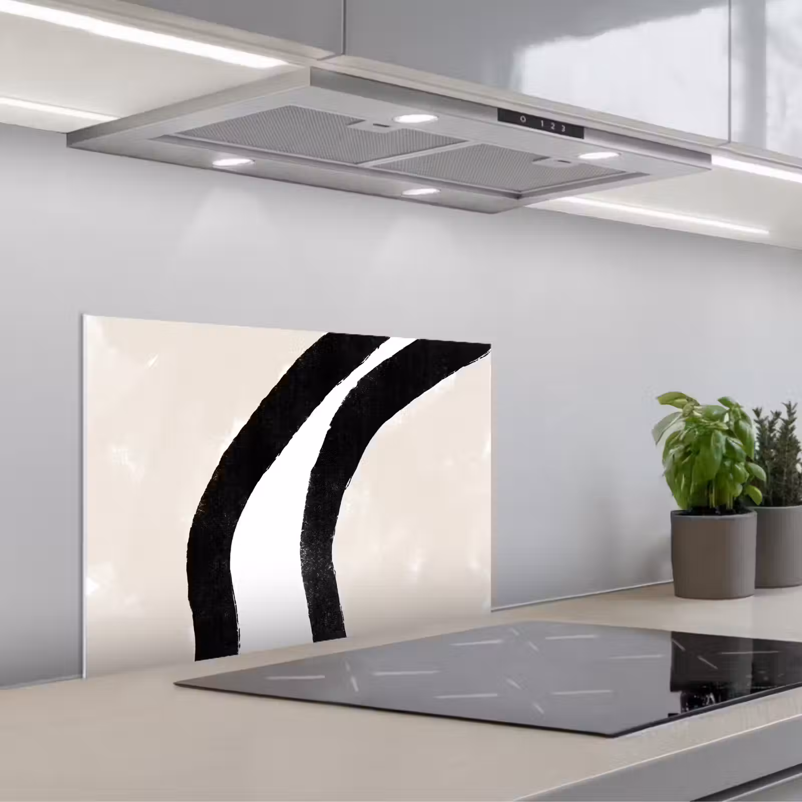 Spatscherm keuken - Abstract - Lijn - Design - Pastel — 1