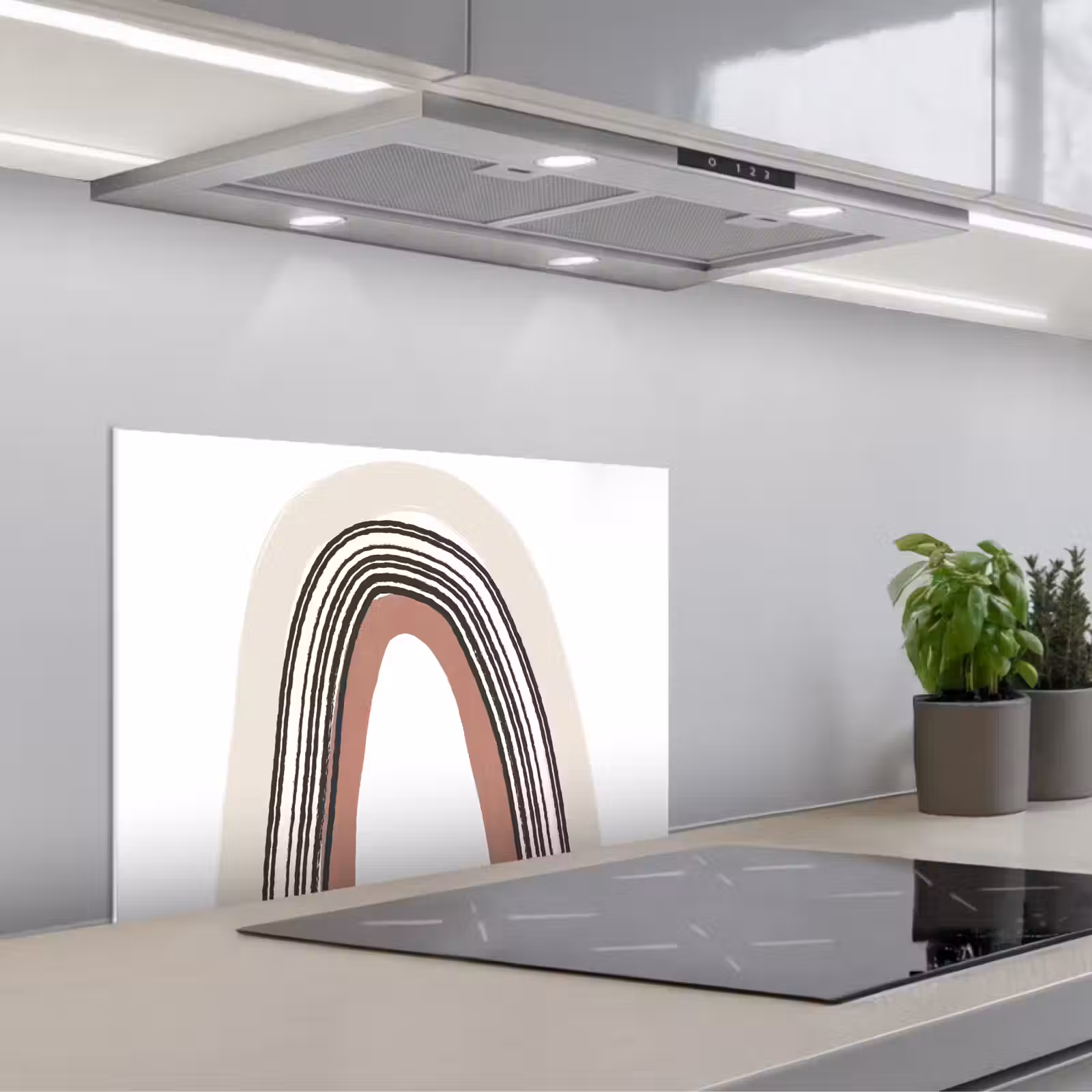 Spatscherm keuken - Regenboog - Pastel - Design — 1